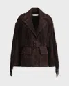 Nourhammou Jacket Cassidy Suede In Brown
