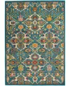 Nourison Allur Alr03 4' X 6' Area Rug In Turquoise