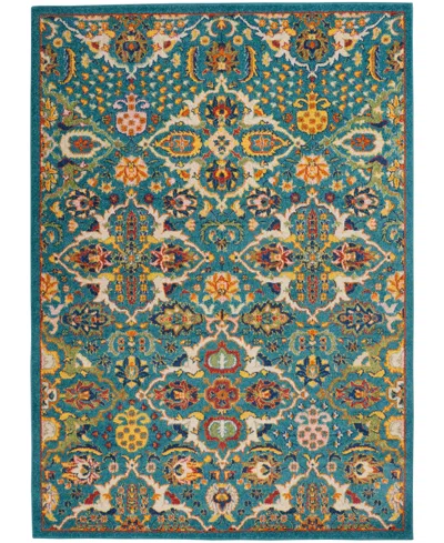 Nourison Allur Alr03 4' X 6' Area Rug In Turquoise
