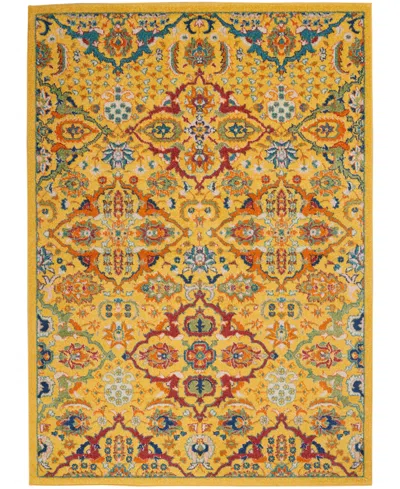 Nourison Allur Alr03 4' X 6' Area Rug In Yellow