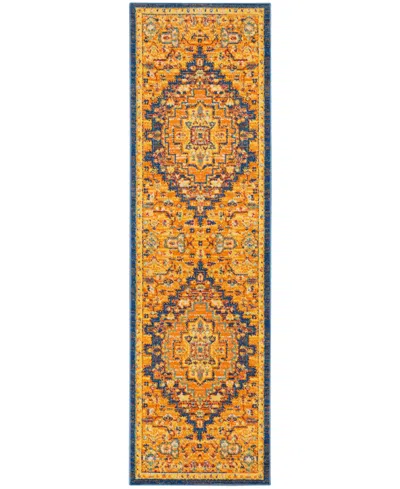 Nourison Allur Alr04 2'3" X 7'6" Runner Rug In Orange