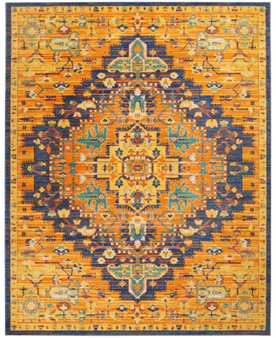 Nourison Allur Alr04 7'10" X 9'10" Area Rug In Orange