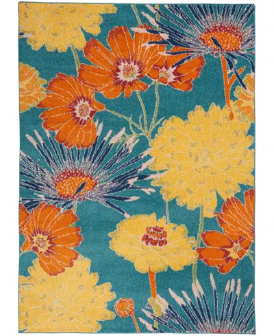 Nourison Allur Alr06 4' X 6' Area Rug In Turquoise