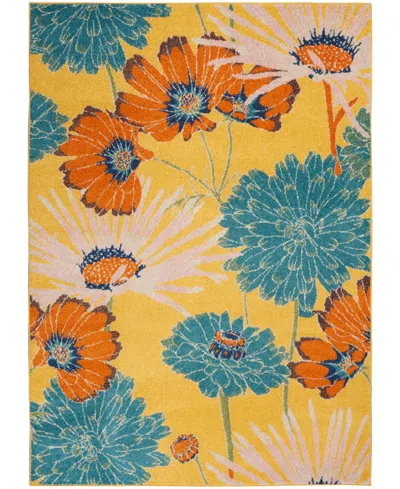 Nourison Allur Alr06 4' X 6' Area Rug In Yellow