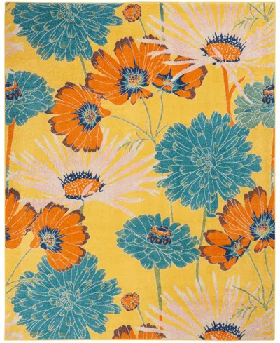 Nourison Allur Alr06 7'10" X 9'10" Area Rug In Yellow