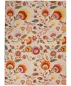 Nourison Allur Alr08 5'3" X 7'3" Area Rug In Ivory