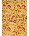 Nourison Allur Alr08 5'3" X 7'3" Area Rug In Yellow
