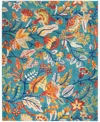 Nourison Allur Alr09 7'10" X 9'10" Area Rug In Turquoise