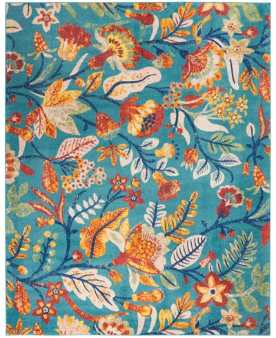 Nourison Allur Alr09 7'10" X 9'10" Area Rug In Turquoise