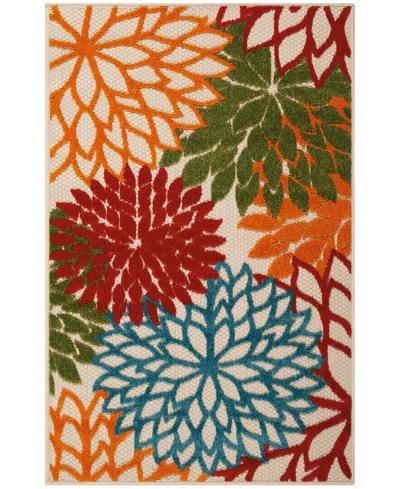 Nourison Aloha Alh05 3' X 5' Outdoor Area Rug In Green