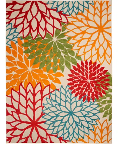 Nourison Aloha Alh05 6' X 9' Outdoor Area Rug In Green