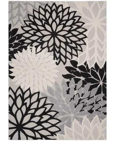 Nourison Aloha Alh05 7' X 10' Outdoor Area Rug In Black