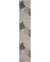Nourison Aloha Alh05 Silver 2'3" X 8' Runner Rug In Silver