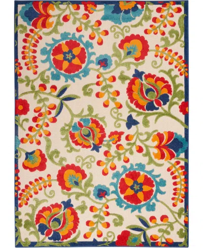 Nourison Aloha Alh17 3'6" X 5'6" Outdoor Area Rug In Multi