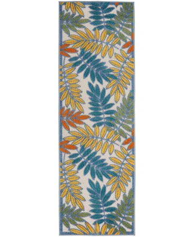 Nourison Aloha Alh18 2' X 6' Runner Rug In Ivory