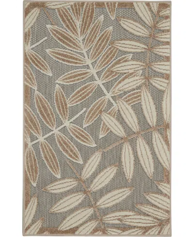 Nourison Aloha Alh18 2'8" X 4' Outdoor Area Rug In Beige