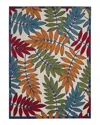 Nourison Aloha Alh18 Multi 7' X 10' Outdoor Area Rug In Multicolor