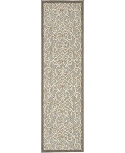 Nourison Aloha Alh21 2' X 6' Runner Rug In Beige