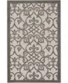 Nourison Aloha Alh21 2'8" X 4' Outdoor Area Rug In Charcoal