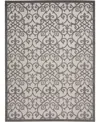 Nourison Aloha Alh21 7'10" X 10'6" Outdoor Area Rug In Charcoal