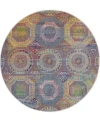 Nourison Ankara Global Anr05 Multi 6' Round Rug In Multi