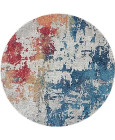 Nourison Ankara Global Anr10 Multi 6' Round Rug
