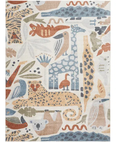 Nourison Astra Machine Washable Asw01 6'7" X 9' Area Rug In Ivory