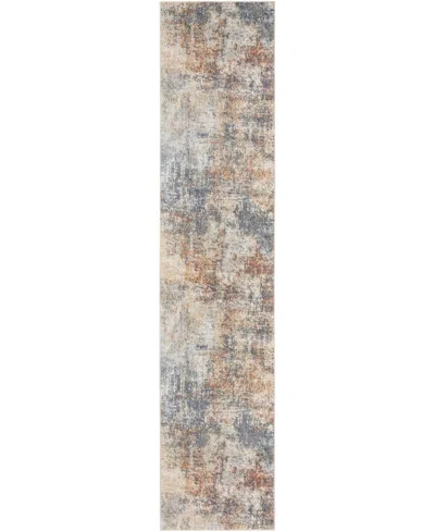 Nourison Astra Machine Washable Asw07 2'2" X 10' Runner Area Rug In Multi