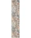 Nourison Astra Machine Washable Asw07 2'2" X 12' Runner Area Rug In Multi