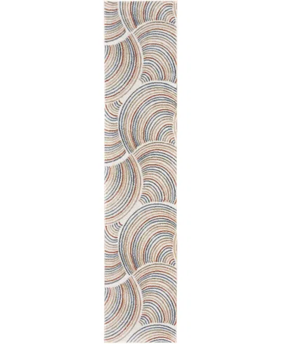 Nourison Astra Machine Washable Asw08 2'2" X 10' Runner Area Rug In Ivory