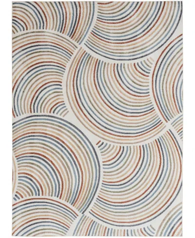 Nourison Astra Machine Washable Asw08 7'10" X 10' Area Rug In Ivory