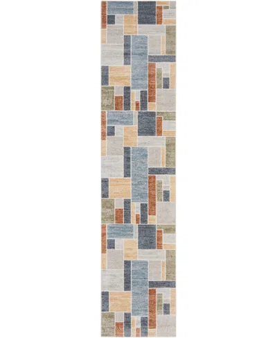 Nourison Astra Machine Washable Asw09 2'2" X 10' Runner Area Rug In Multi