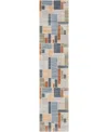 Nourison Astra Machine Washable Asw09 2'2" X 12' Runner Area Rug In Multi