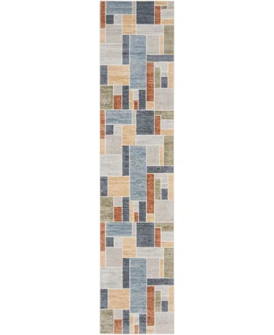 Nourison Astra Machine Washable Asw09 2'2" X 8' Runner Area Rug In Multi