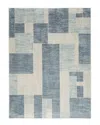 Nourison Astra Machine Washable Asw09 Polyester Area Rug In Blue