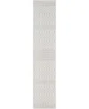 Nourison Astra Machine Washable Asw10 2'2" X 8' Runner Area Rug In Ivory