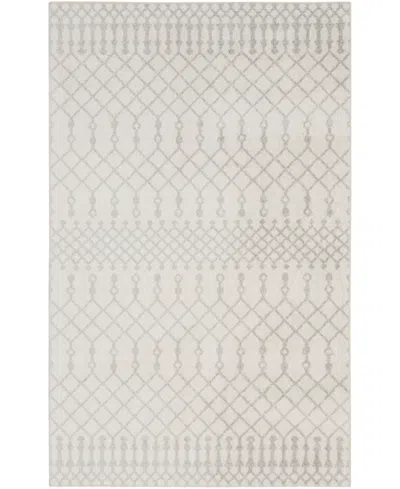Nourison Astra Machine Washable Asw10 3'3" X 5' Area Rug In Ivory