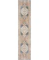 Nourison Astra Machine Washable Asw11 2'2" X 10' Runner Area Rug In Denim