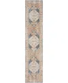 Nourison Astra Machine Washable Asw11 2'2" X 12' Runner Area Rug In Denim