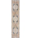 Nourison Astra Machine Washable Asw11 2'2" X 8' Runner Area Rug In Denim