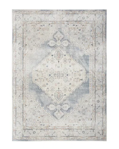 Nourison Astra Machine Washable Asw11 Polyester Area Rug In Blue