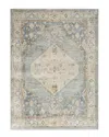 Nourison Astra Machine Washable Asw11 Polyester Area Rug In Silver