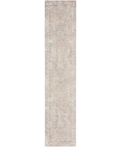 Nourison Astra Machine Washable Asw12 2'2" X 10' Runner Area Rug In Beige