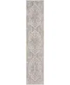 Nourison Astra Machine Washable Asw12 2'2" X 10' Runner Area Rug In Silver