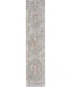 Nourison Astra Machine Washable Asw12 2'2" X 8' Runner Area Rug In Denim