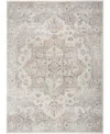 Nourison Astra Machine Washable Asw12 6'7" X 9' Area Rug In Silver