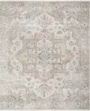 Nourison Astra Machine Washable Asw12 7'10" X 10' Area Rug In Silver