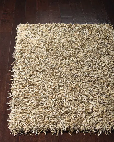 Nourison Bohdi Leather Shag Rug, 3' X 5' In Beige