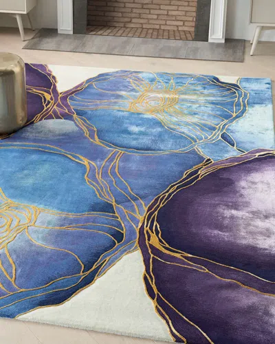 Nourison Channa Hand-tufted Rug, 8' X 10' In Blue, Gold