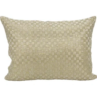 Nourison Cotton Lumbar Pillow In Beige